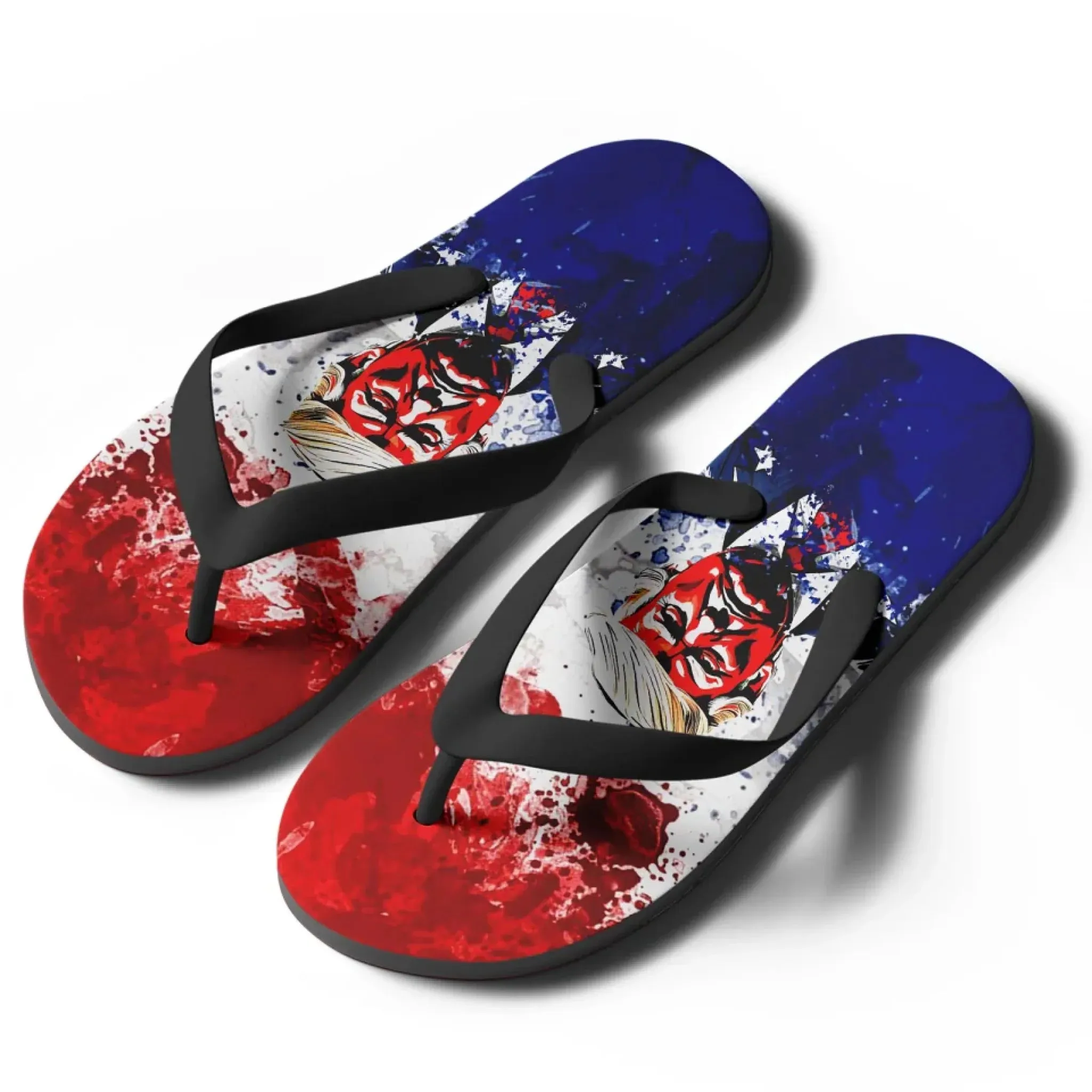 Personalized Patriotic Trump Slippers, Custom Trump 45-47 Flip Flop, MAGA  Unisex Slippers