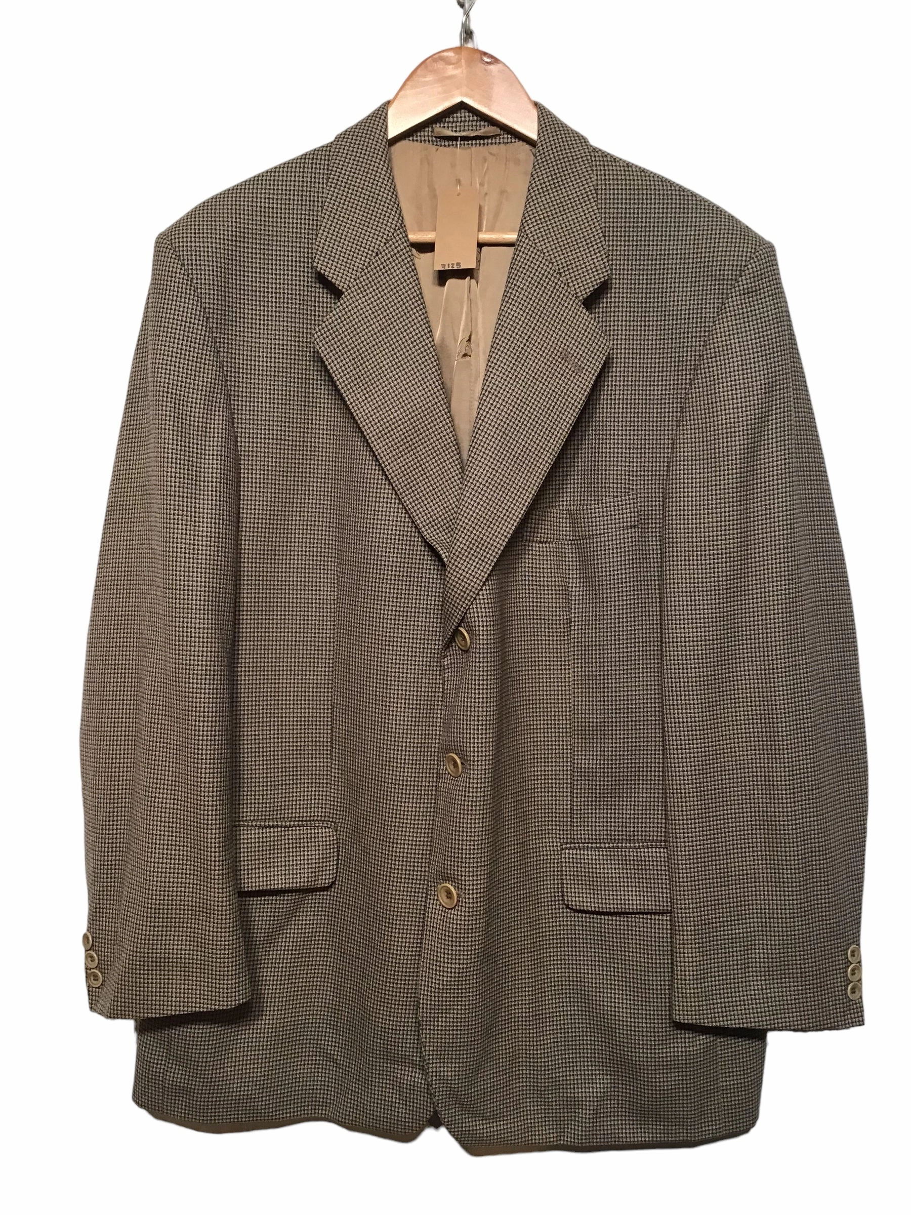 Magee Checkered Blazer (Size XXL) Limited Edition Solid Color