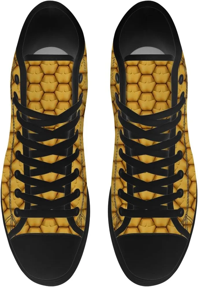 Pineapple High Top Canvas Shoes Tropical High Top Sneakers Lace Up Casual Shoes for Men Women