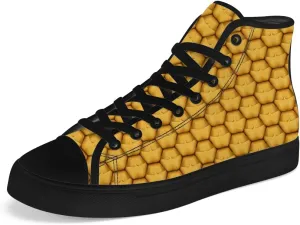 Pineapple High Top Canvas Shoes Tropical High Top Sneakers Lace Up Casual Shoes for Men Women