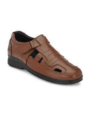 Plus Size Genuine Leather Wide Fit Slip On Formal Sandals GT-3