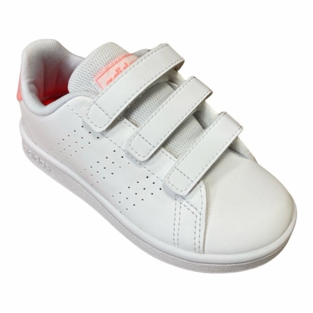 Heel support cup Adidas sneakers bassa da bambina con strappo Advantage C GW0453 white-light pink