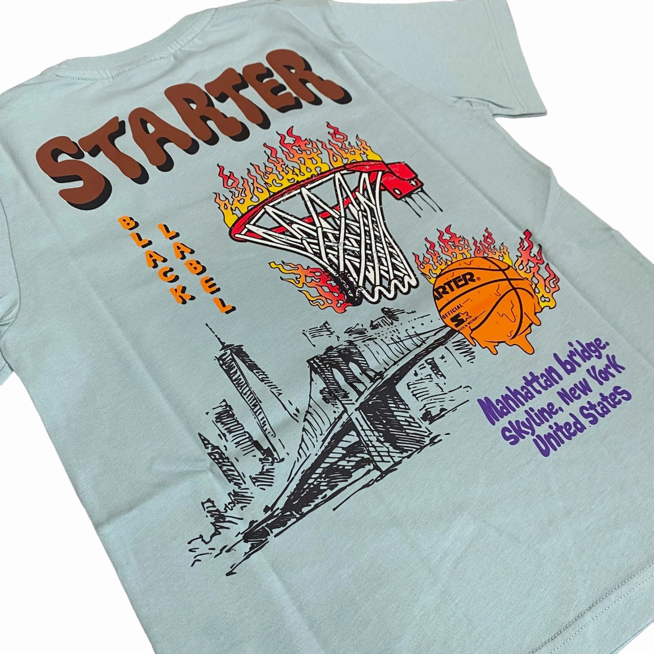 Starter maglietta manica corta da ragazzo con stampa 1246 nebbia V neck Summer Comfort