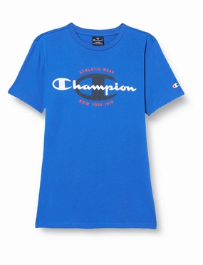 Sporty Chic Kids playfulness Champion T-shirt da ragazzo manica corta Legacy Graphic 306307 BS071 ETR royal