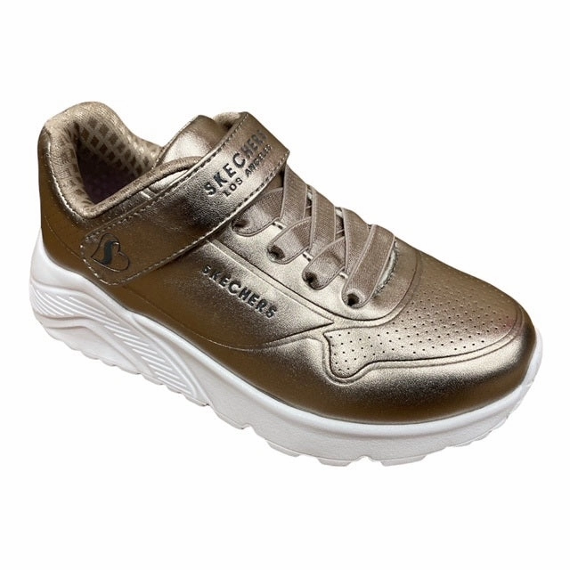 Skechers Sneakers da ragazza Uno Lite Chrome Steps 310453L/PEW grigio peltro amateur running footwear ribbon - trimmed - design shoes