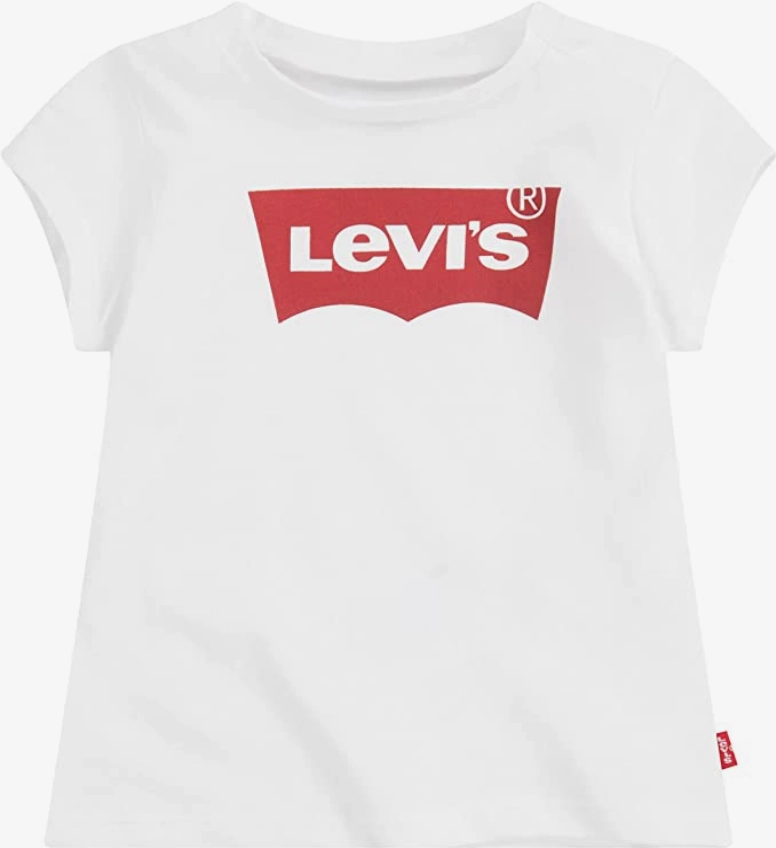 Levi's Kids T-shirt da ragazza manica corta Batwing Tee 4E4234-W5J white Effortless Fit Wrinkle Free Fabric