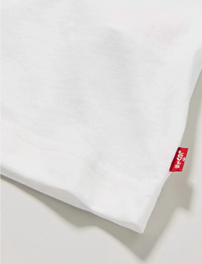 Levi's KIds T-shirt manica corta Logo Tee 8E8568-001 white informal gathering Non Iron Fabric