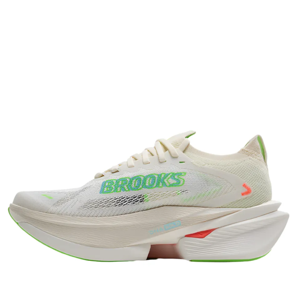 Abrasion Resistant Guards Air Mesh Brooks Women's Hyperion Max 3 Running Shoes in Coconut/Green Gecko/Pink Clay AW25