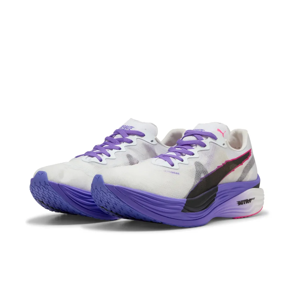 PUMA Men's Deviate NITRO Elite 3 DIGITOKYO Running Shoes in PUMA White/Dark Amethyst AW25 unisex shoes mountain running shoe landscape