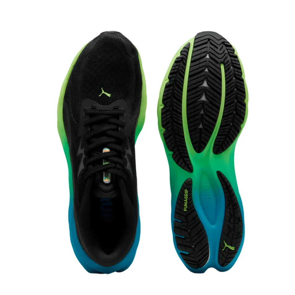 trendy running wear running in a waterfall area shoes PUMA Men's Velocity NITRO 4 Running Shoes in PUMA Black/Speed Blue AW25