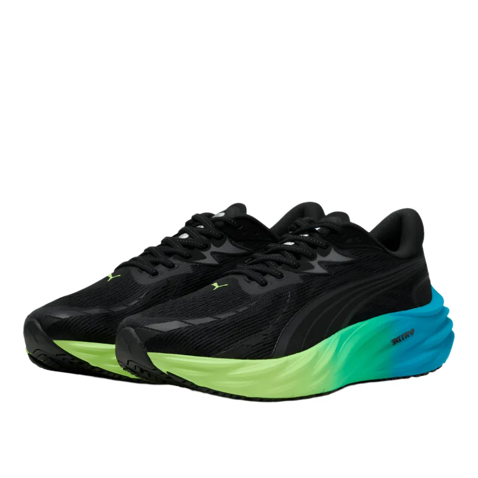 calf - high running shoes PUMA Men's Velocity NITRO 4 Running Shoes in PUMA Black/Speed Blue AW25