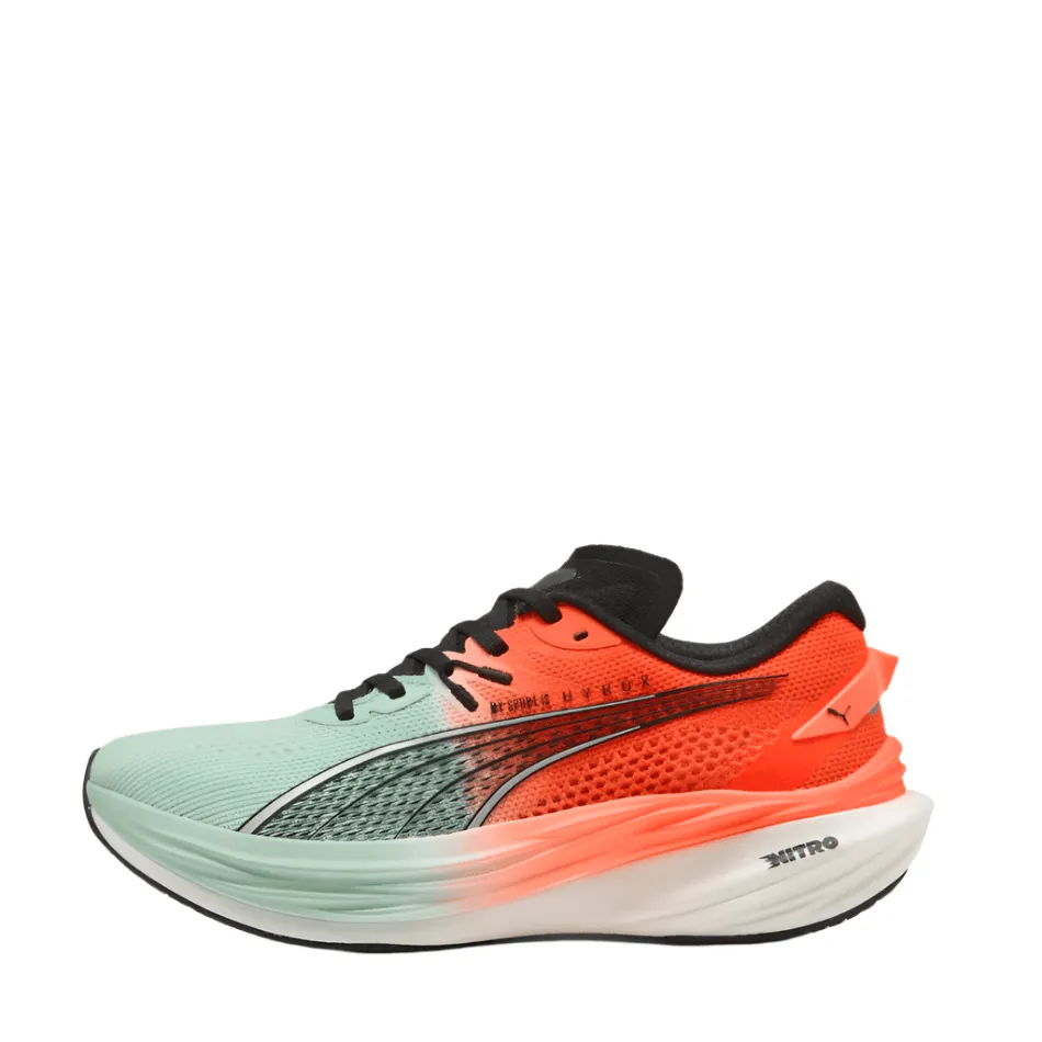 PUMA Women's Deviate NITRO 3 Hyrox Running Shoes in Mint Melt/Glowing Red AW25 Sturdy breathability Orthotic Friendly Design