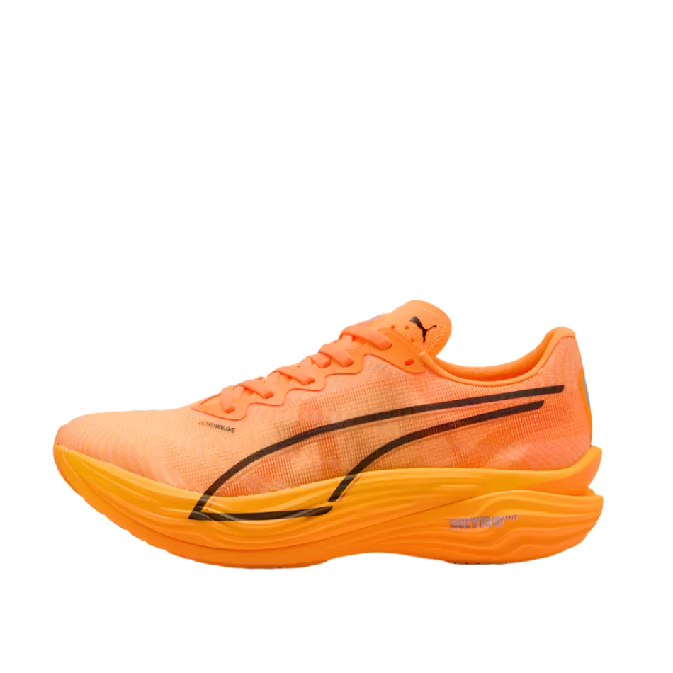 PUMA Women's Deviate NITRO Elite 3 Running Shoes in Heat Fire/PUMA Black AW25 Gel Infused Cushioning