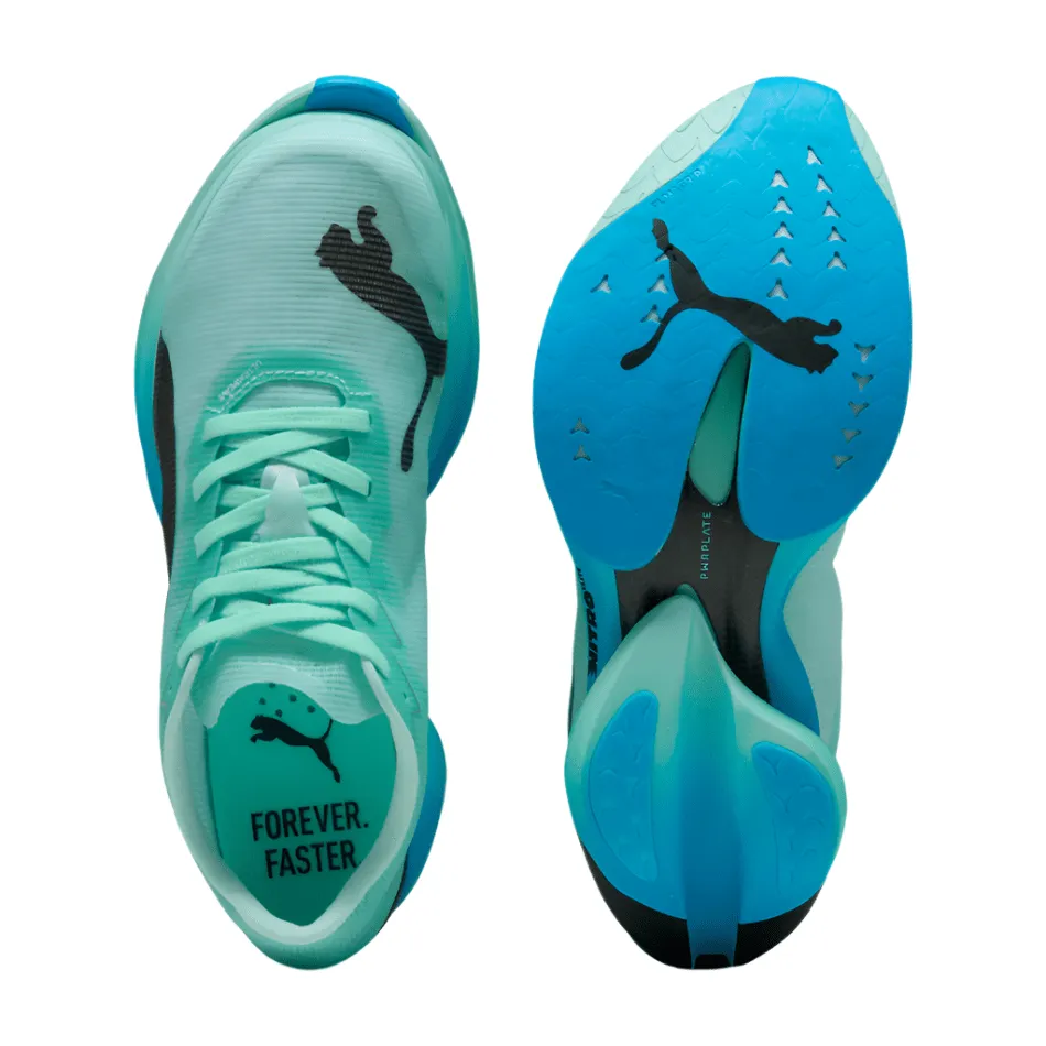 PUMA Women's Fast-R NITRO Elite 3 Running Shoes in Mint Melt/Speed Blue AW25 Anti Slip Heel Run Fast