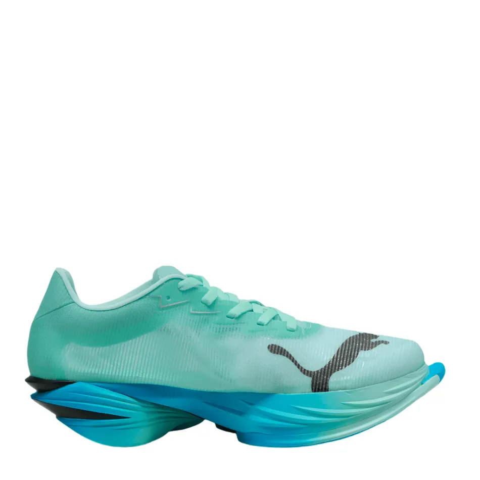 PUMA Women's Fast-R NITRO Elite 3 Running Shoes in Mint Melt/Speed Blue AW25 Recycled Padding