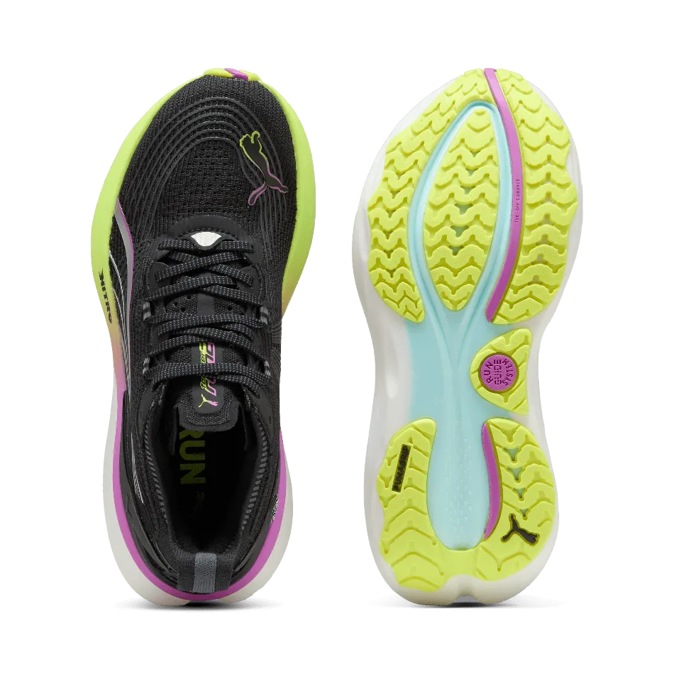 Comfortable Stretch Puma Women's ForeverRun NITRO 2 Running Shoes in Puma Black/Pure Magneta SS25