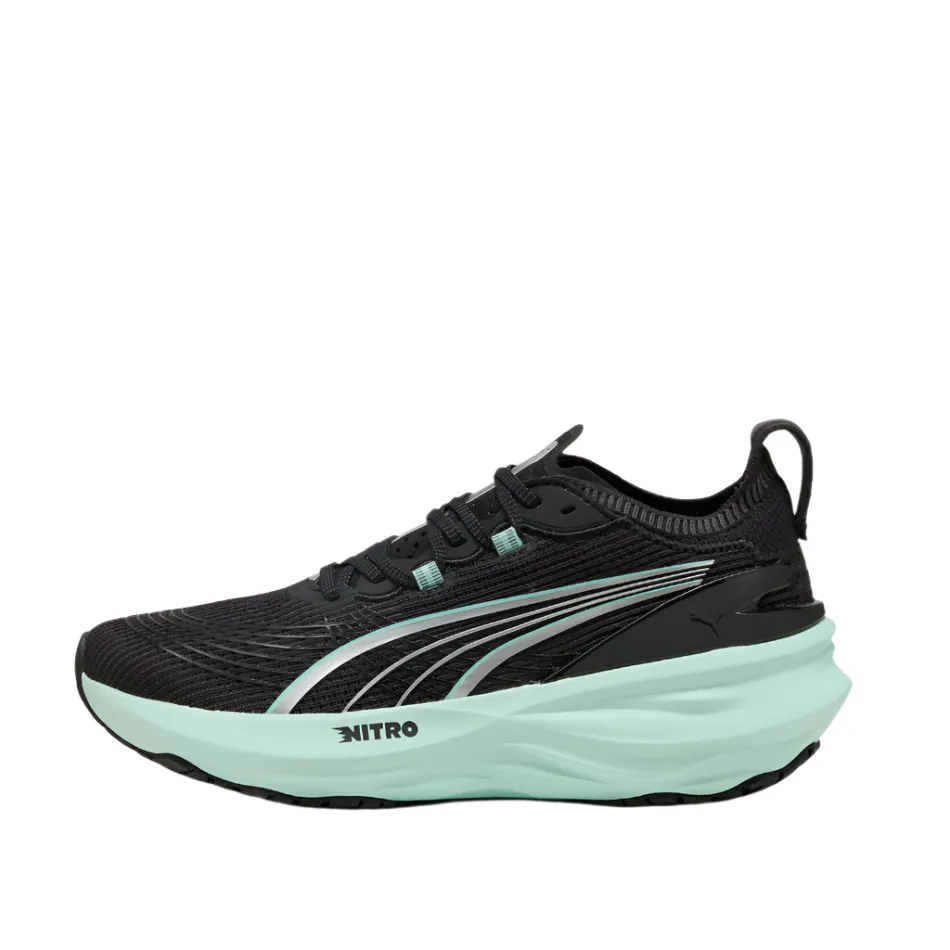 Neutral design PUMA Women's Foreverun NITRO 2 Running Shoes in PUMA Black/Mint Melt AW25
