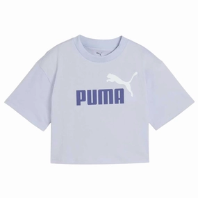 Relaxed Vibe Quick Drying Puma Crop Top Ragazza 686071-47 Glicine Essential Logo Grande