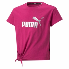 Puma ESS  Logo Knotted Tee G 846956-14 festival fuchsia Travel Fashion EcoFriendlyMaterial