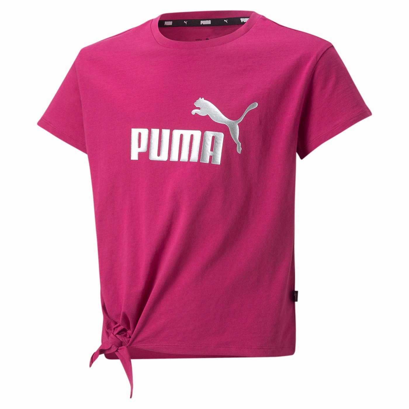 Puma ESS+ Logo Knotted Tee G 846956-14 festival fuchsia Travel Fashion EcoFriendlyMaterial