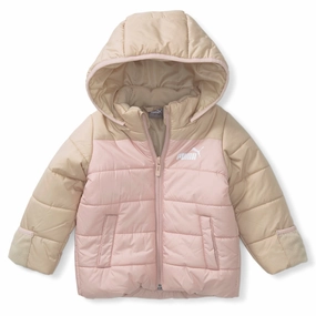 Puma Giubbotto da bambina con cappuccio Minicats Hooded Padded 849873 67 light sand Strategy