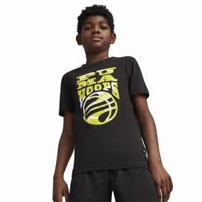 Urban Trend DoubleStitched Seams Puma maglietta manica corta da bambino Basketball Blueprint  679282 01 nero