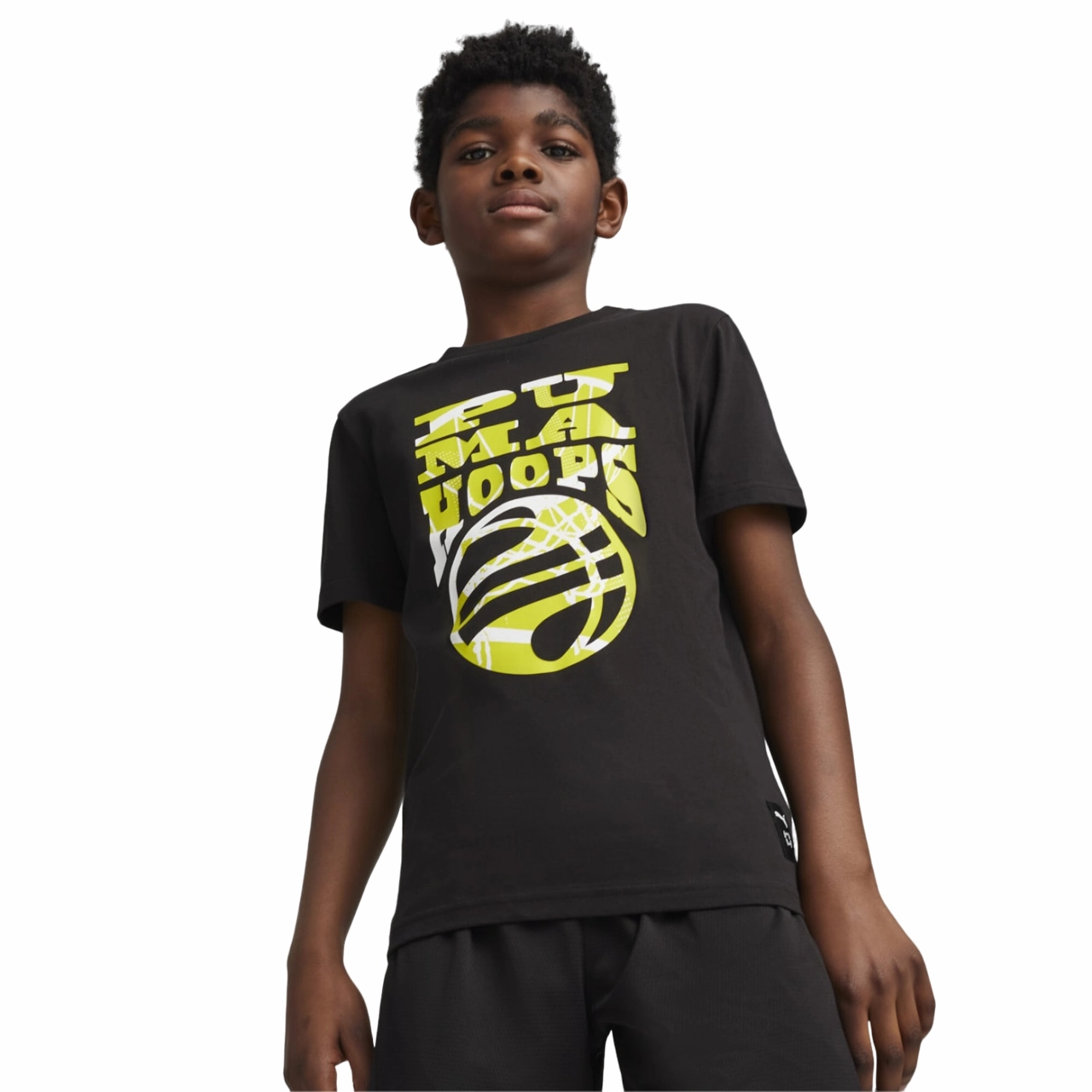 Urban Trend DoubleStitched Seams Puma maglietta manica corta da bambino Basketball Blueprint  679282 01 nero