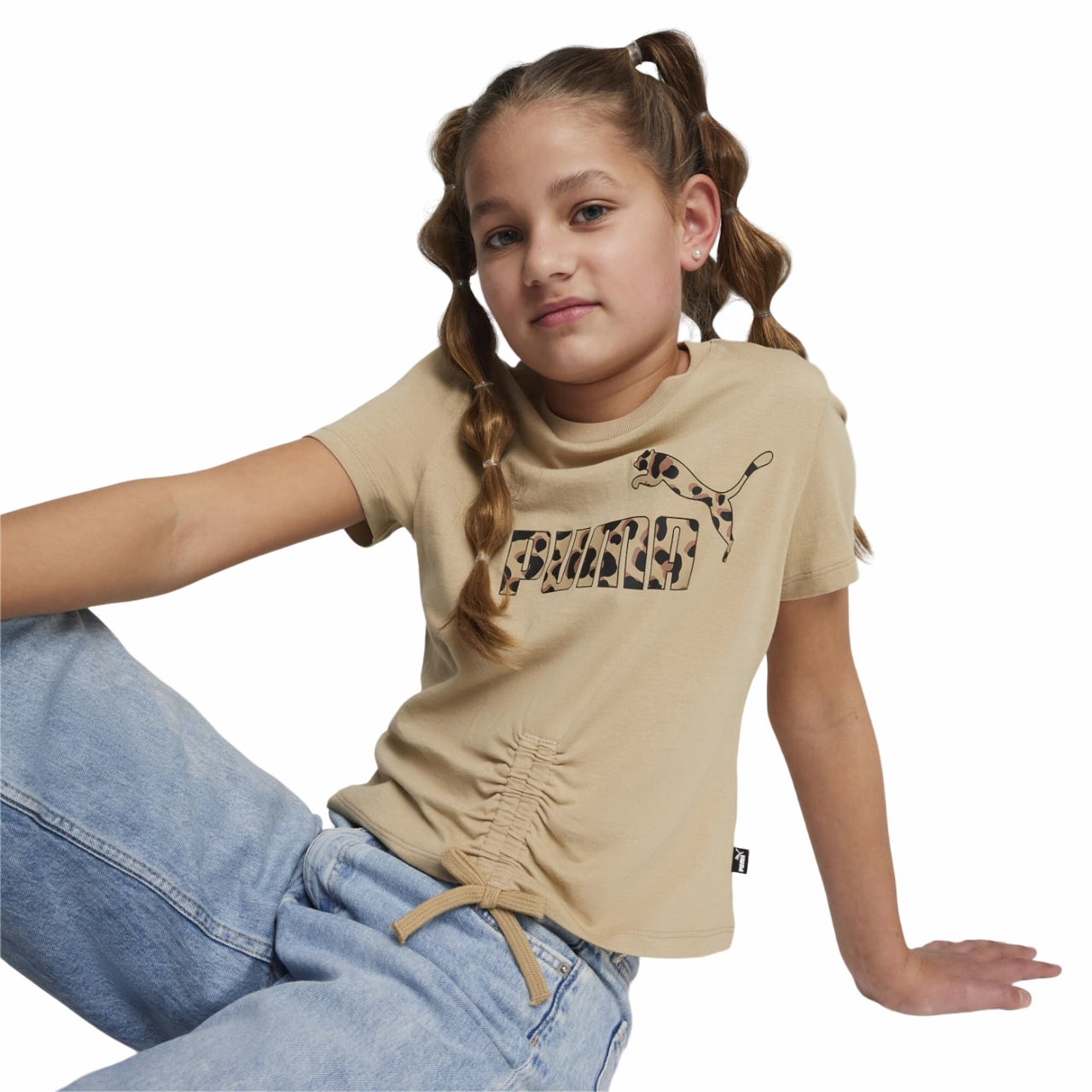 Chic Vibe Puma maglietta manica corta da ragazza Ess+ Animal 679417-83 tortora