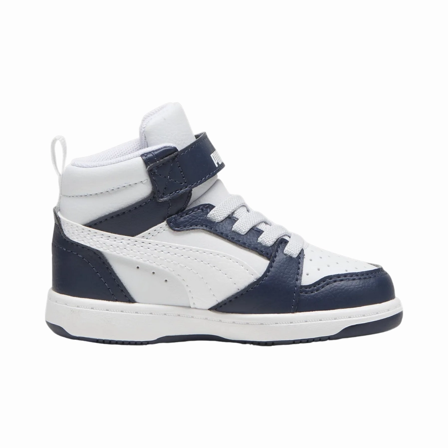 balance improvement Puma scarpa alta da ragazzi con laccio e strappo Rebound V6 393832-17 blu grigio