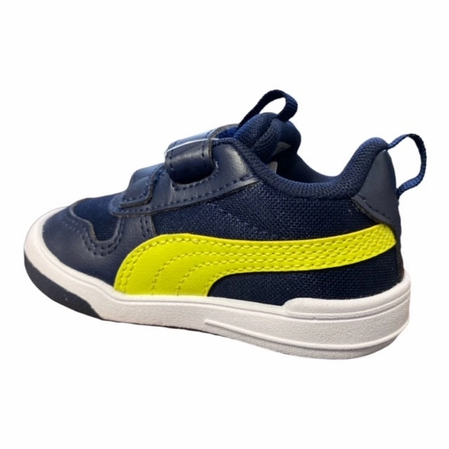 Puma scarpa da ginnastica da bambino Multiflex Mesh V Ps 380846 05 blu-limone cordura - upper shoes