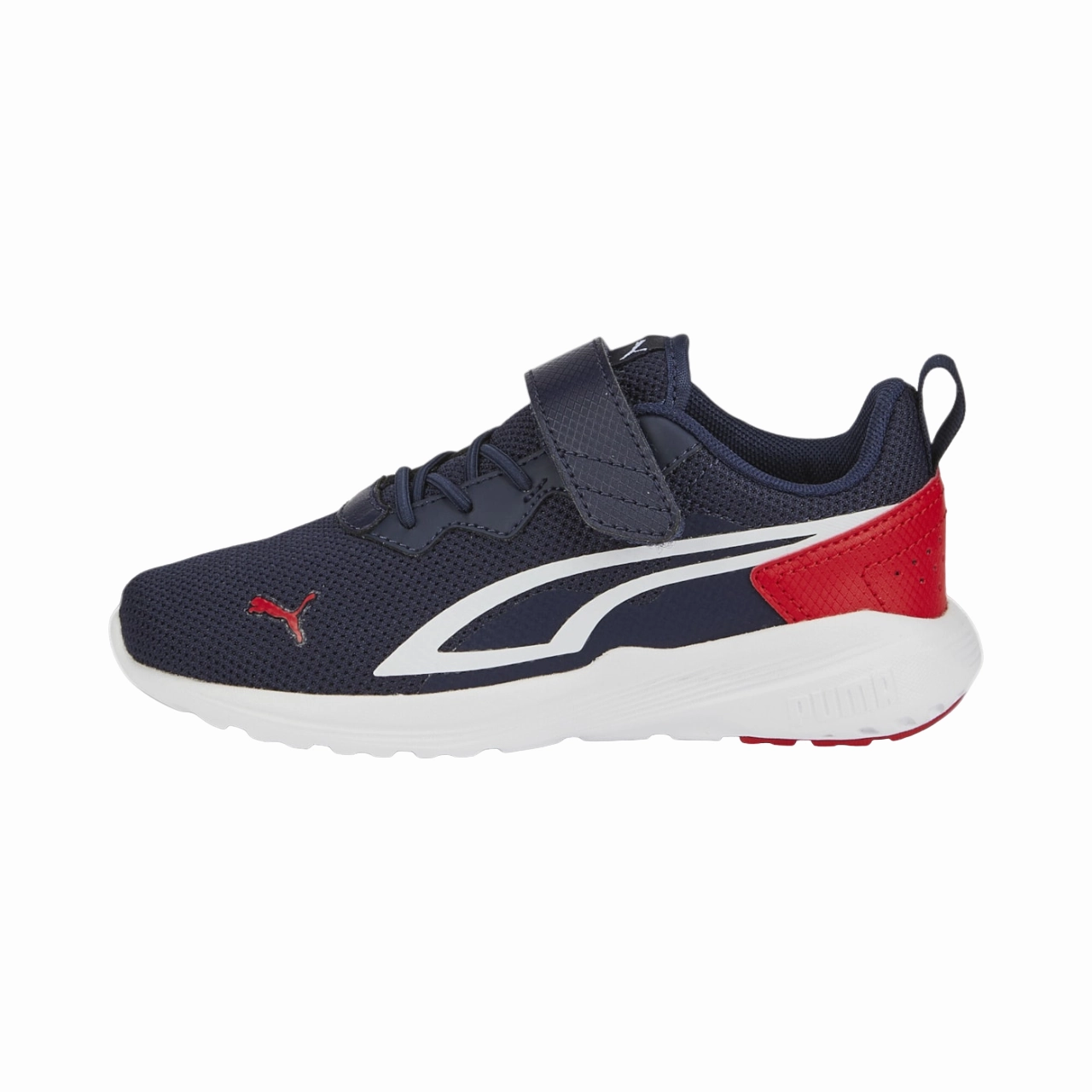 Ergonomic Sole Contour Precision - engineered Puma scarpa da ginnastica da ragazzo All-Day Active 387387-07 blu-bianco-rosso