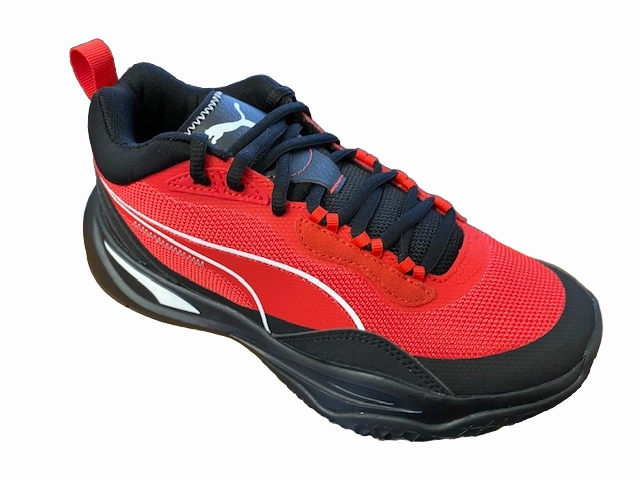 Pro - grade Pressure Dispersion Pods Puma Scarpa da pallacanestro da ragazzo Playmaker 387353 02 rosso-nero-bianco