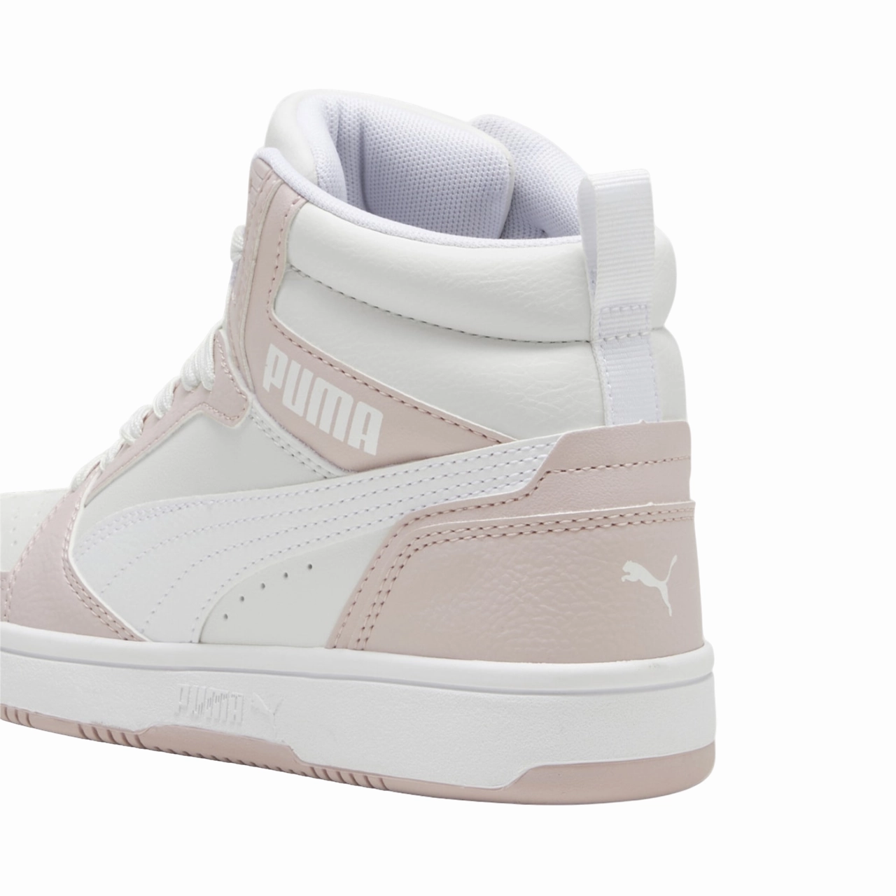 Dynamic Heel Cup Textured Puma scarpa sneakers alta da ragazza Rebound V6 393831-20 malva-bianco