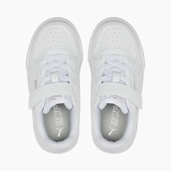 unique - running Dual Compound Outsole Puma scarpa sneakers da bambini con laccio elastico e velcro Caven 389307 01 bianco