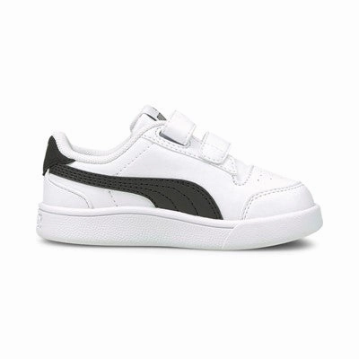 Puma scarpa sneakers da bambino con strappo Shuffle V 375690 02 bianco nero oro running at night shoes