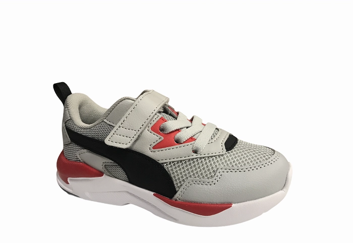 Mid Cut Friction Reducite Insole Puma scarpa sneakers da bambino X-Ray Lite AC Ps 374395 13 bianco sporco-nero-rosso