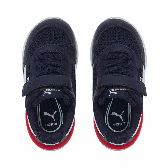 lace - up Puma scarpa sneakers da bambino X-Ray Speed Lite AC 385526 03 blu-bianco