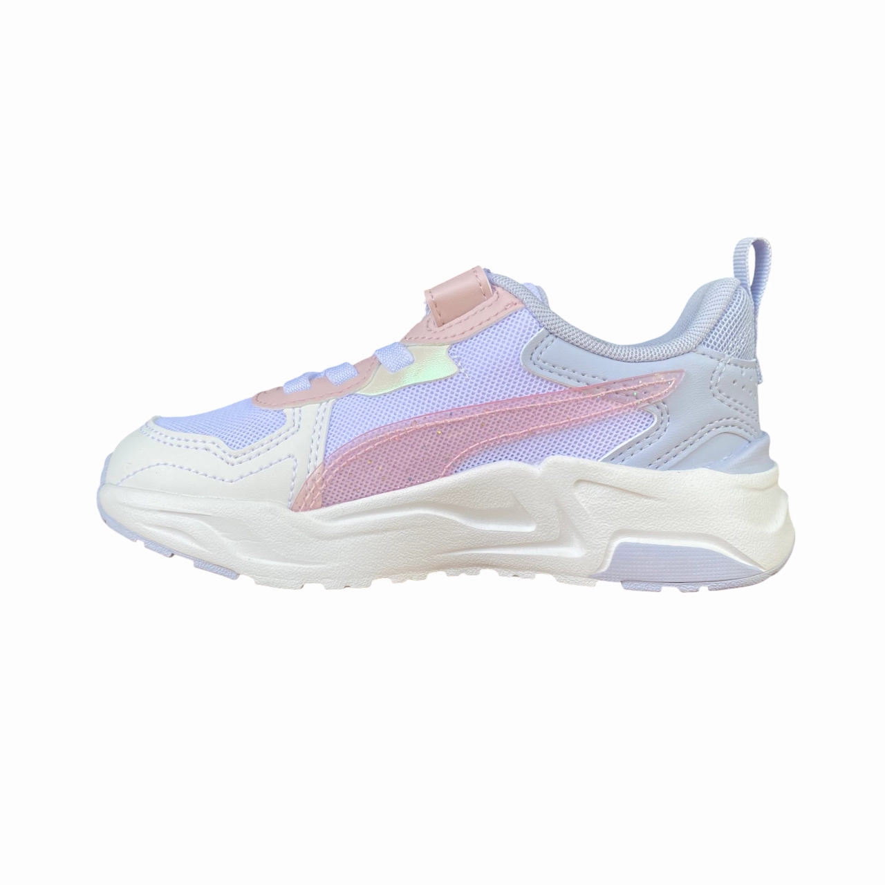 Personalizable Puma scarpa sneakers da ragazza Trinity Lite Blurry 402266-01 bianco-malva