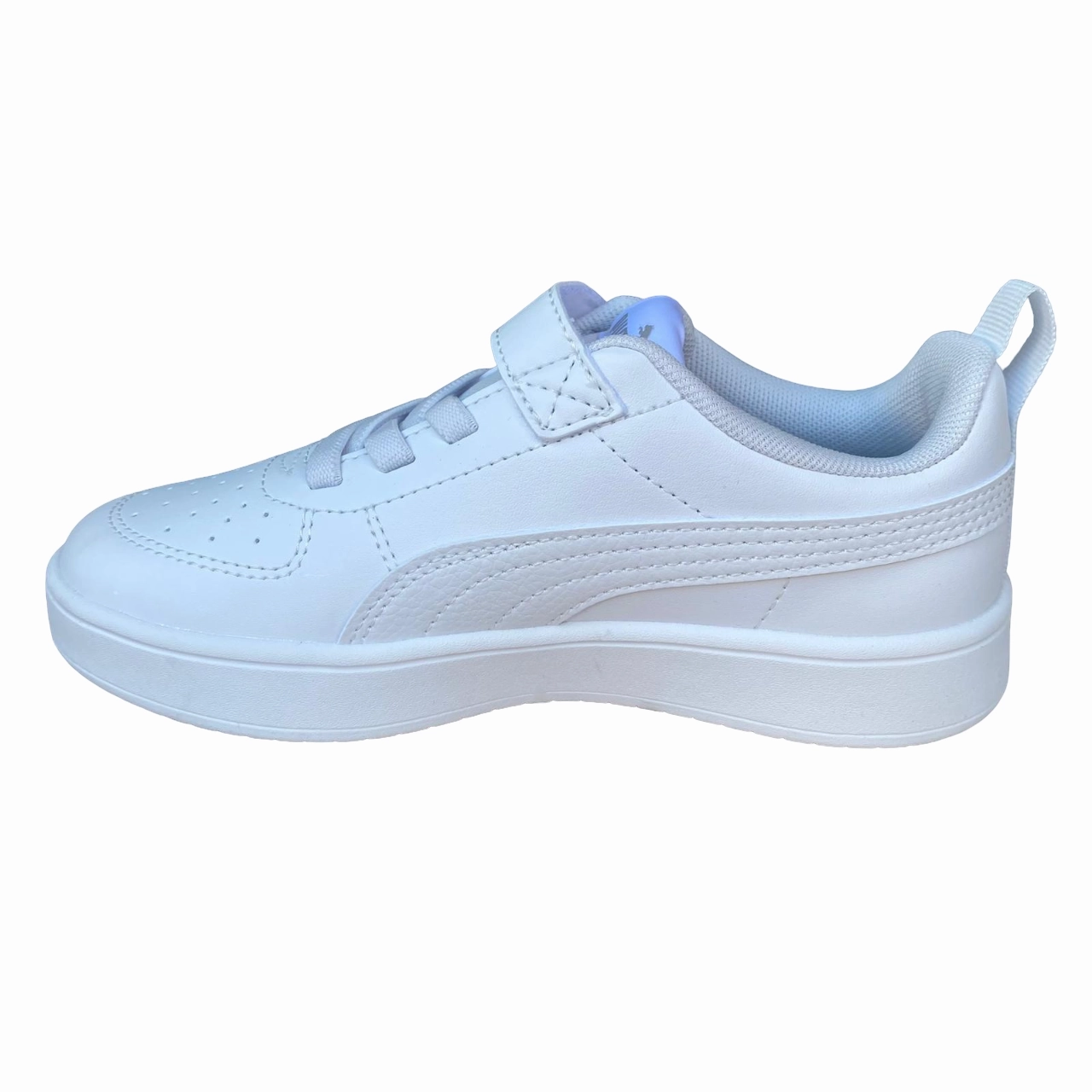 Puma scarpa sneakers da ragazzi con elastico e strappo Rickie AC+PS 385836-01 bianco-grigio ghiaccio running in a cross - country meet shoes Outdoor Gear