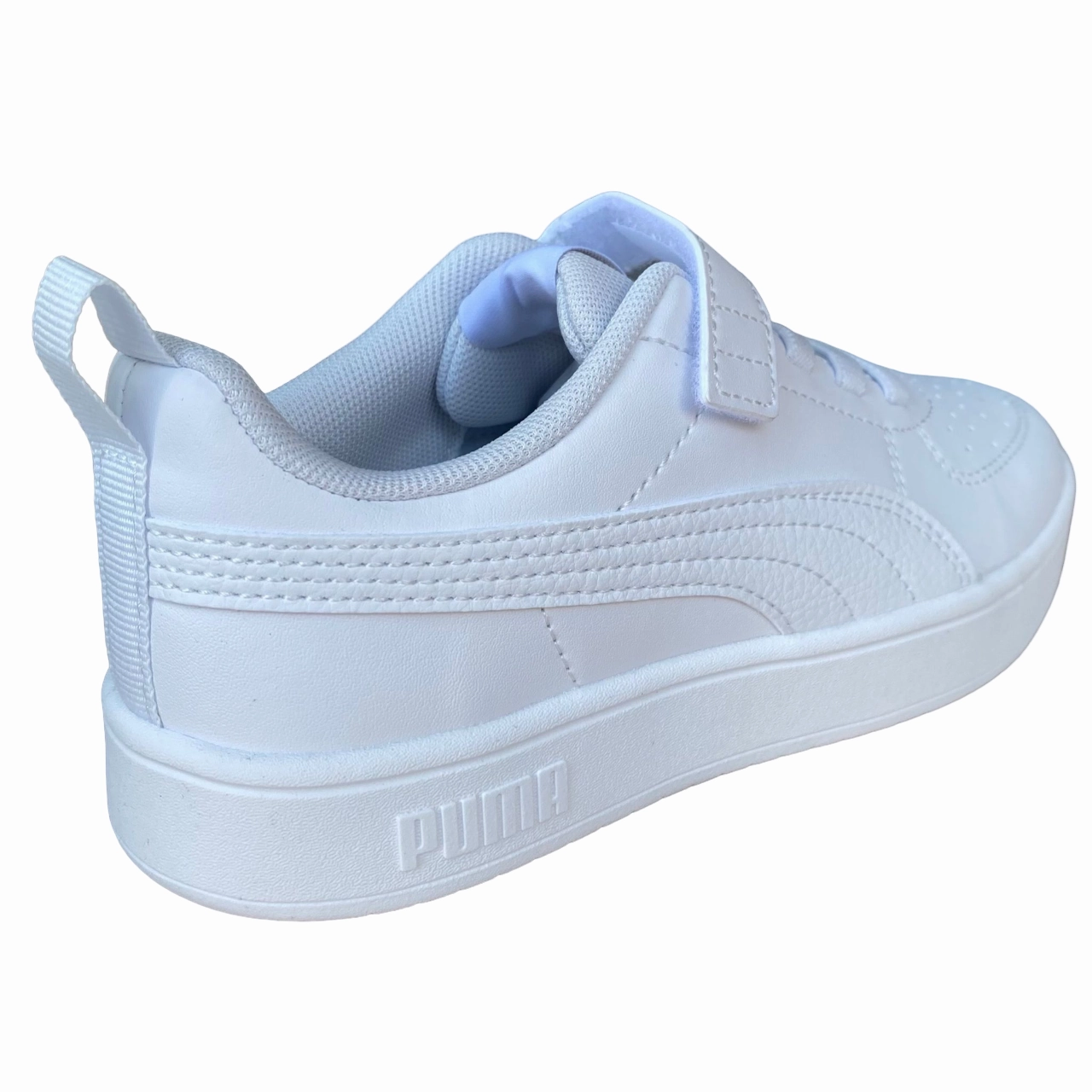 Puma scarpa sneakers da ragazzi con elastico e strappo Rickie AC+PS 385836-01 bianco-grigio ghiaccio asphalt - surface running shoes