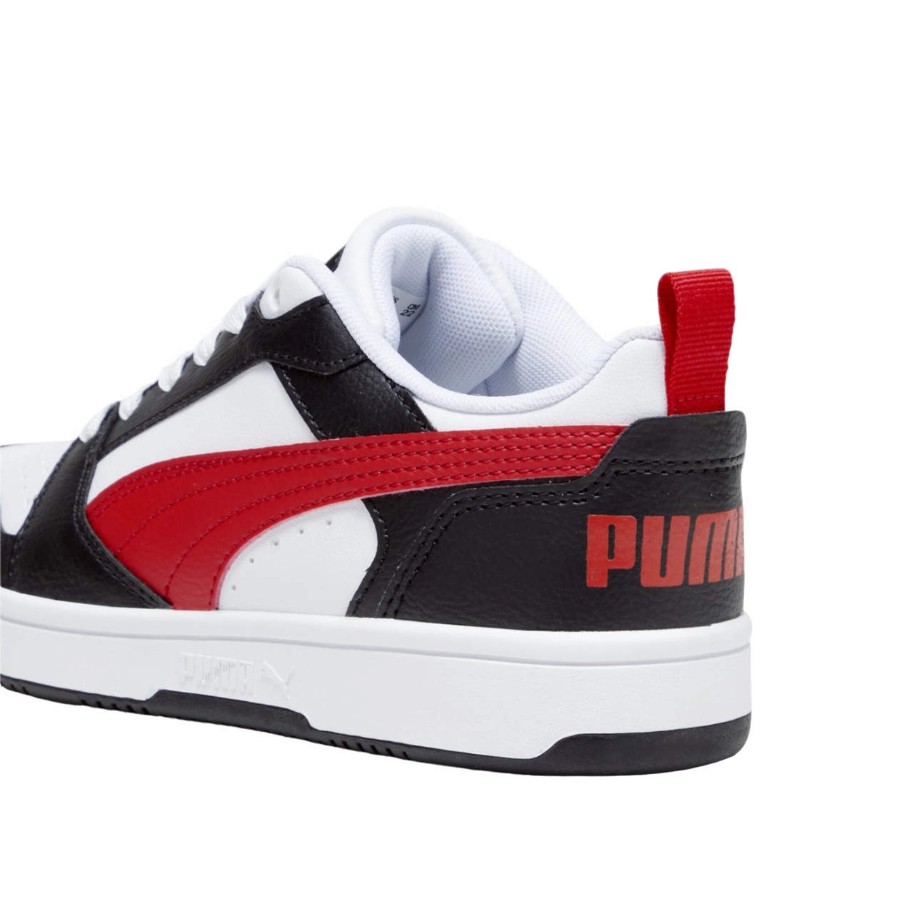Puma scarpa sneakers da ragazzi Rebound v6 393833-04 bianco-nero-rosso enjoyable - running
