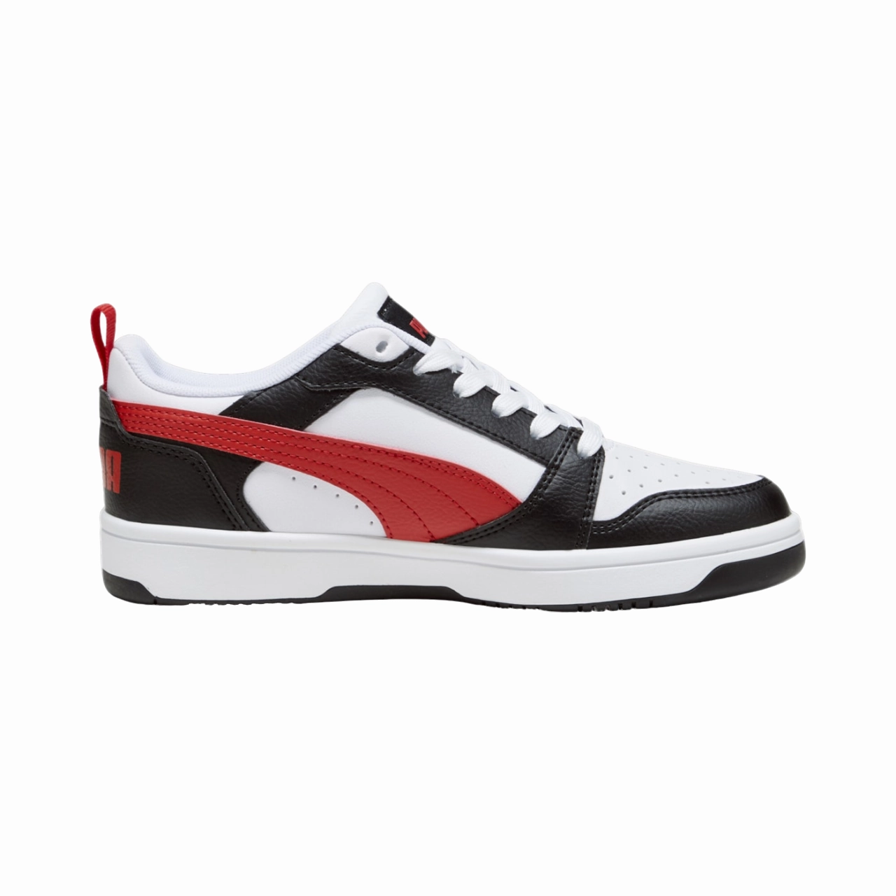 Puma scarpa sneakers da ragazzi Rebound v6 393833-04 bianco-nero-rosso self - confidence Track Training