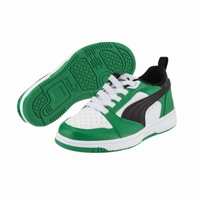 Puma scarpa sneakers da ragazzi Rebound v6 396742-05 bianco-nero-verde running with a molded insole running in various climates
