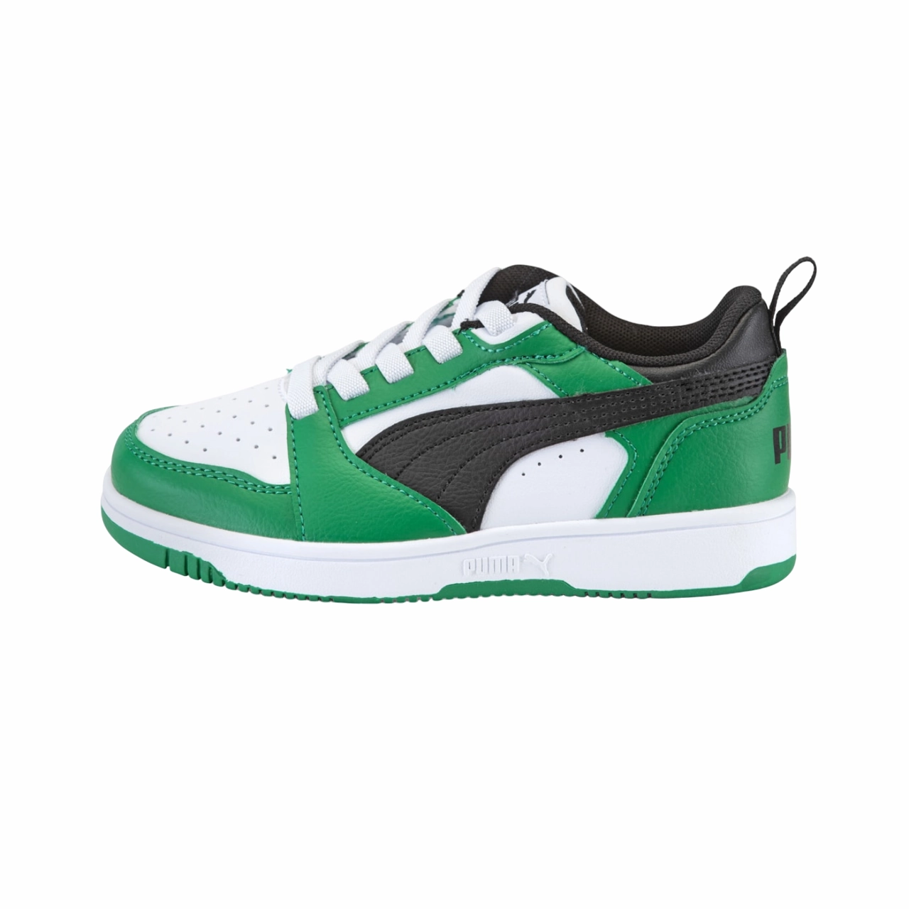 Puma scarpa sneakers da ragazzi Rebound v6 396742-05 bianco-nero-verde youth athletic footwear noiseless