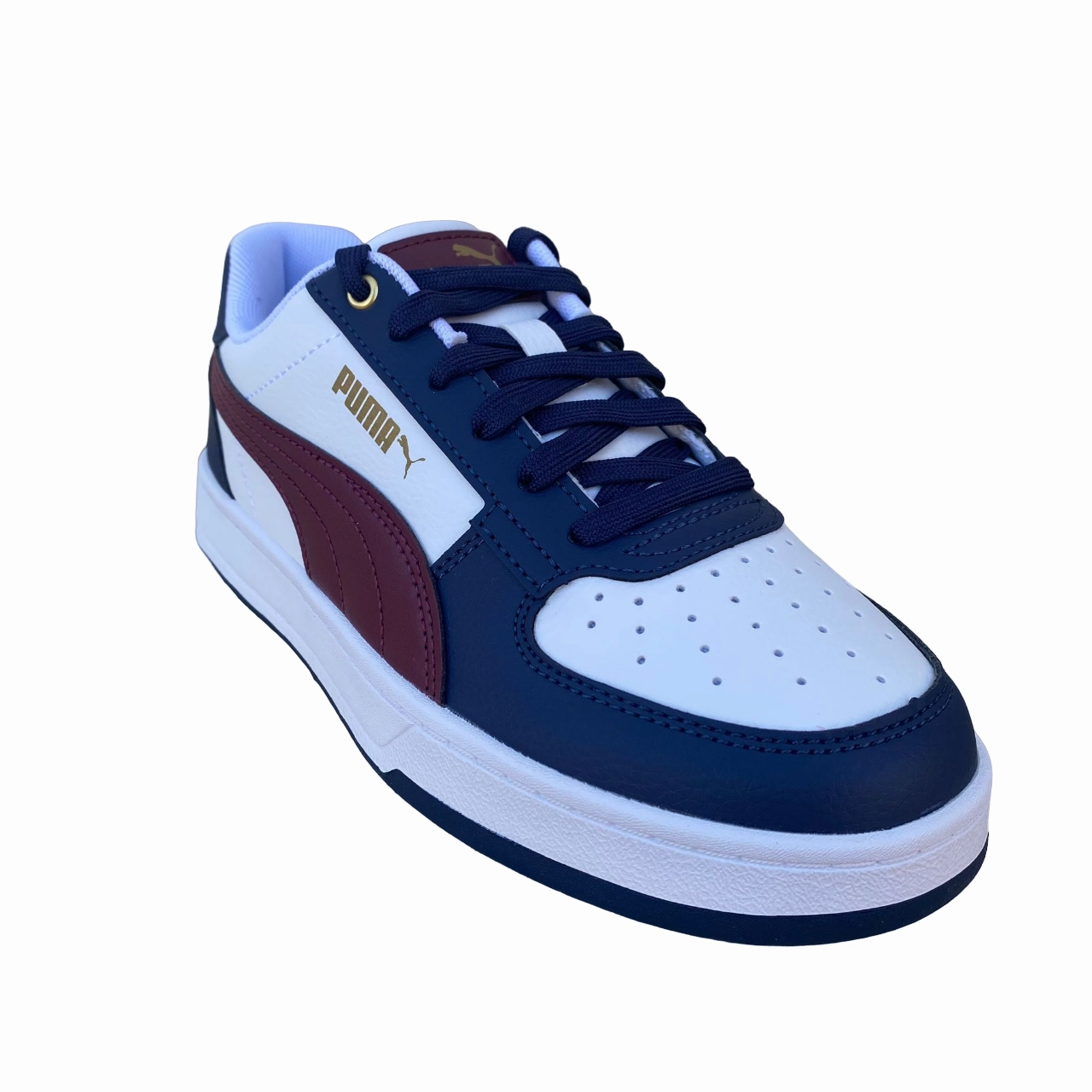 Puma scarpa sneakers da ragazzo Caven 2.0 393837-03 bianco-rosso diaspro-blu Ground Contact Design