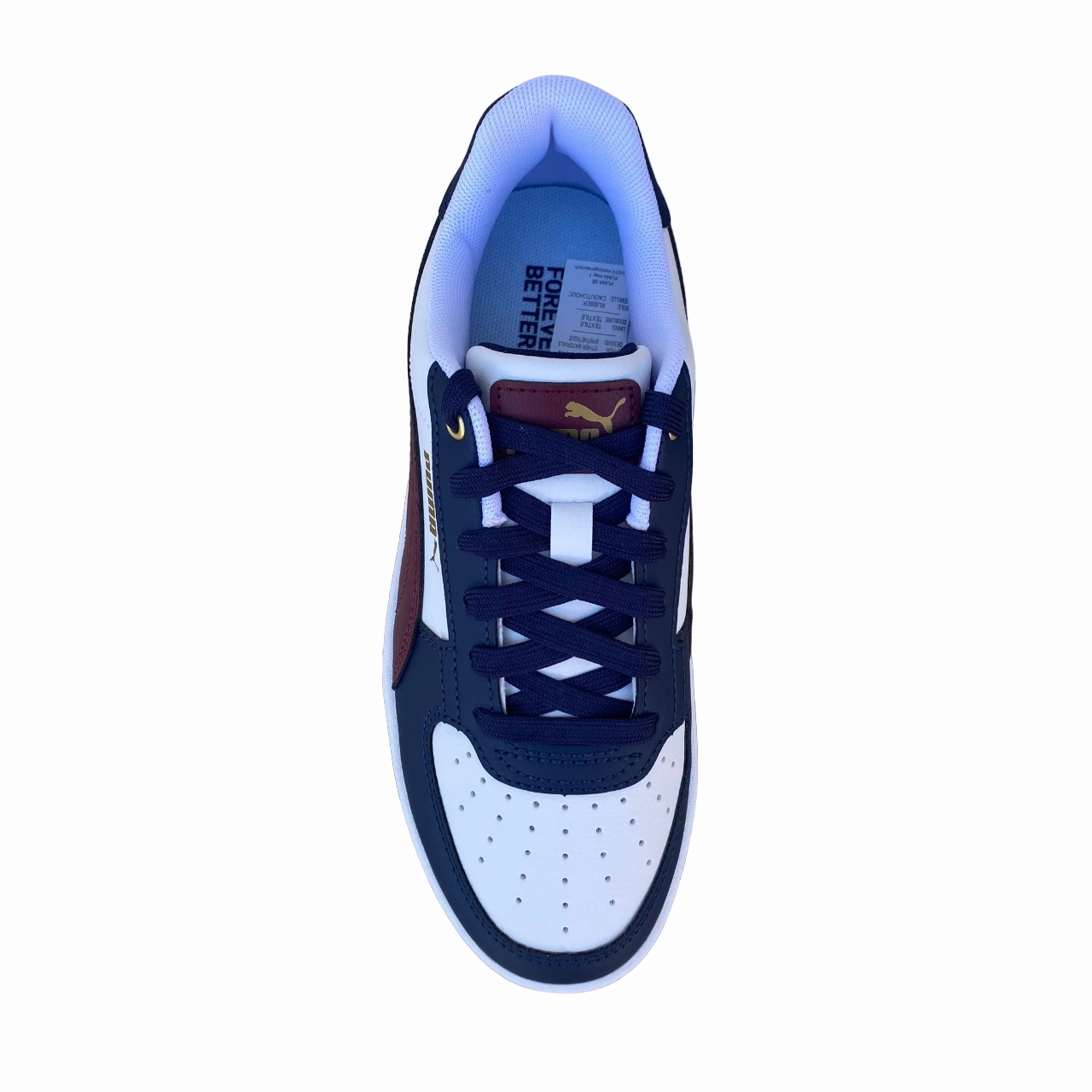 Puma scarpa sneakers da ragazzo Caven 2.0 393837-03 bianco-rosso diaspro-blu soccer - compatible shoes