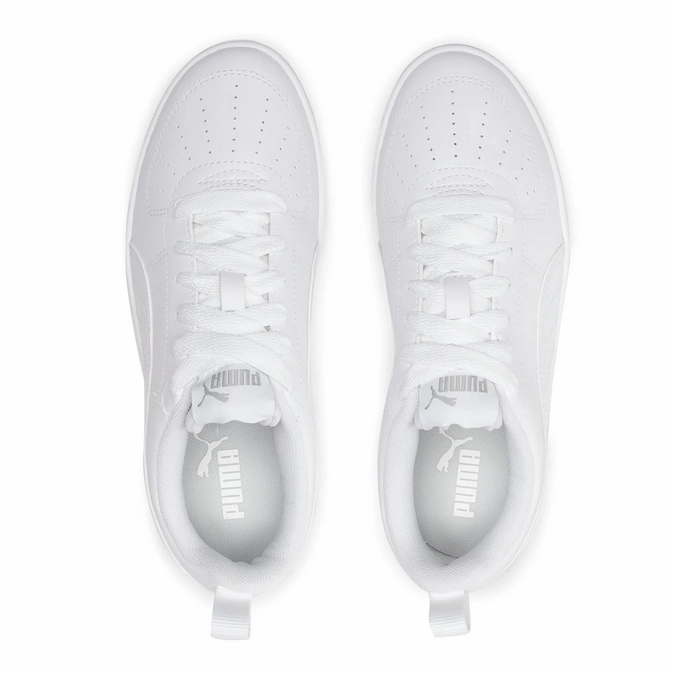 Puma scarpa Sneakers da ragazzo con laccio Rickie Jr 384311 01 bianco-grigio Durabrasion badminton shoes