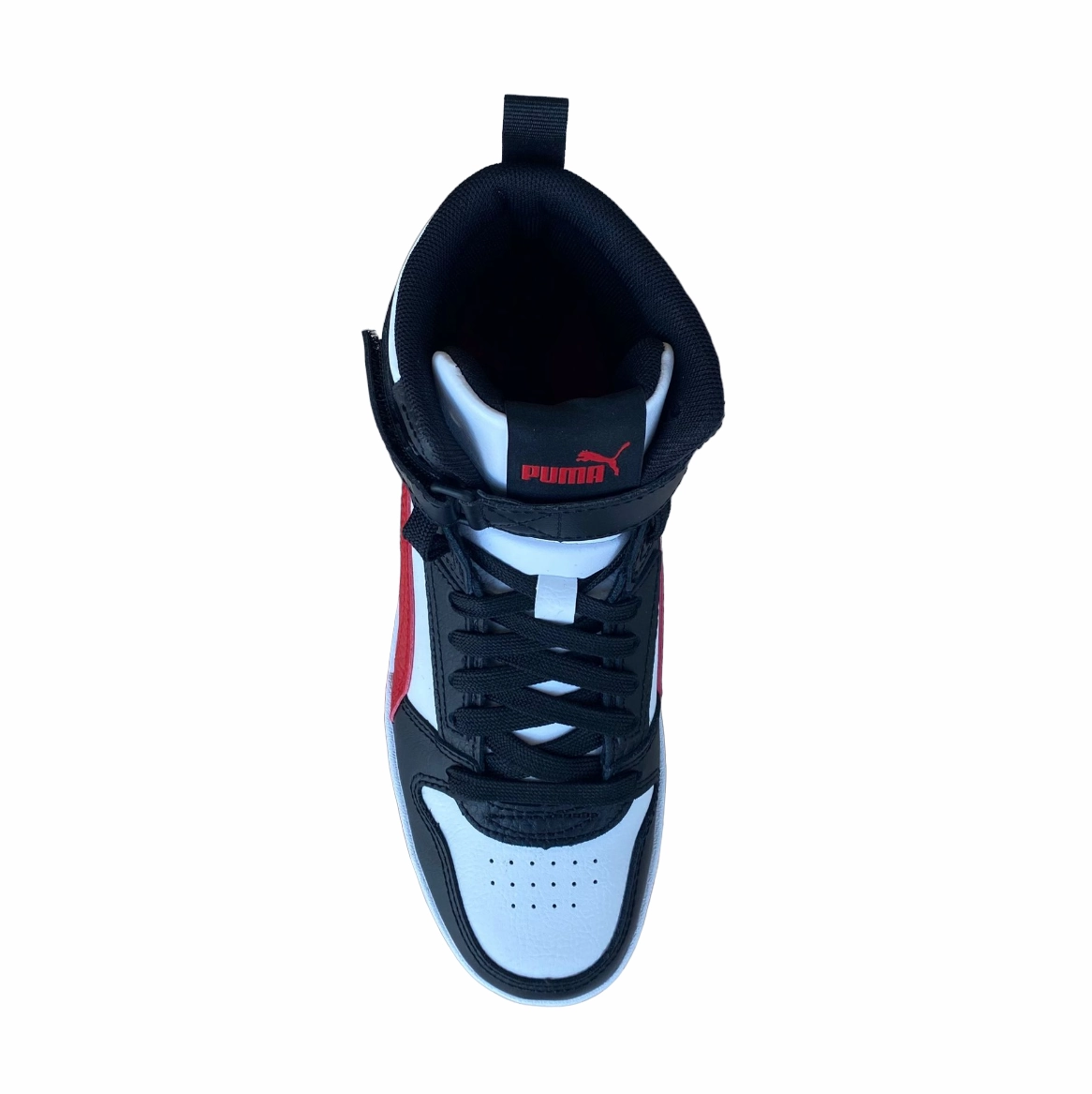 desert - climate shoes Puma scarpa sneakers da ragazzo RBD Game 386172 08 bianco-rosso-nero-oro