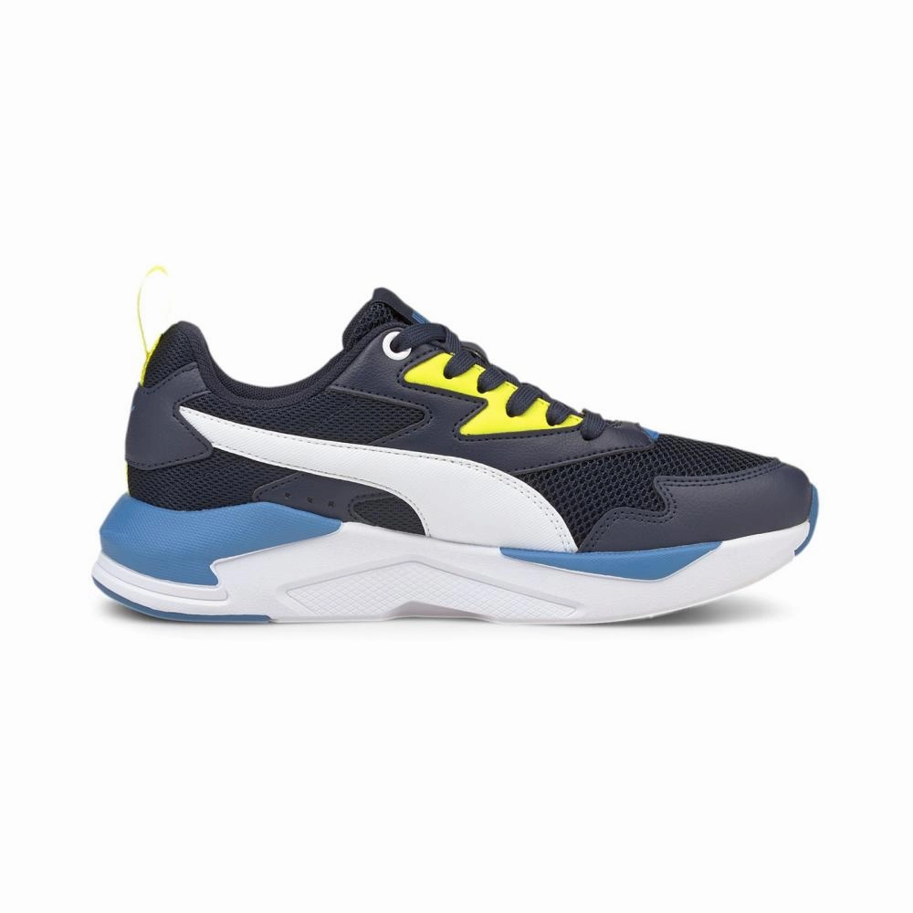 Puma scarpa sneakers da ragazzo X-Ray Lite 374393 10 blu-bianco velcro Hyper Elastic Padding