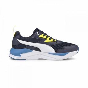 Puma scarpa sneakers da ragazzo X-Ray Lite 374393 10 blu-bianco velcro Hyper Elastic Padding